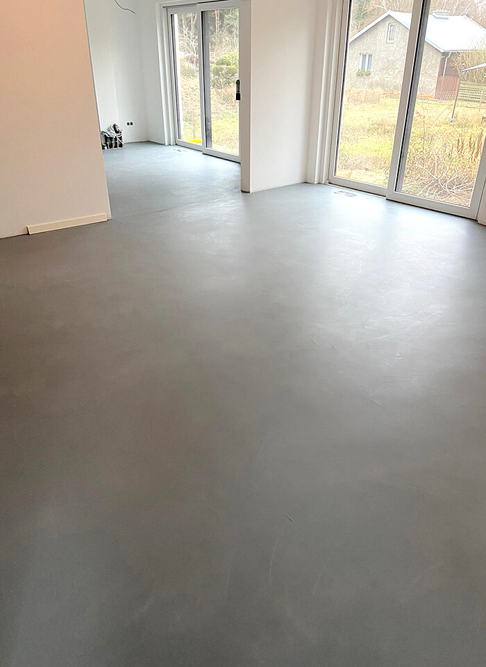 beton cire boden im wohnzimmer